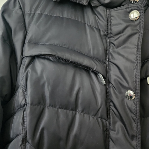 Michael Kors Hooded Down Mid-weight Puffer Coat Jacket in Gunmetal Color Sz L - Picture 6 of 16